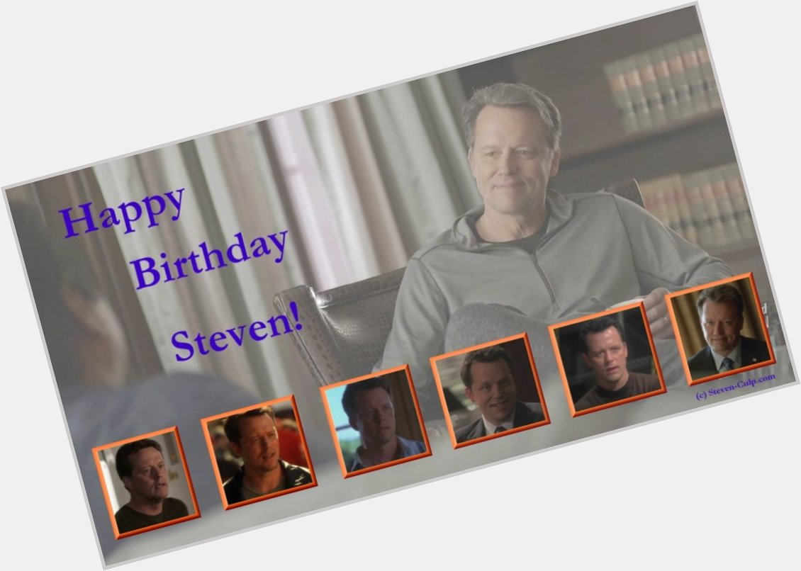 Happy Birthday to actor Steven Culp!  