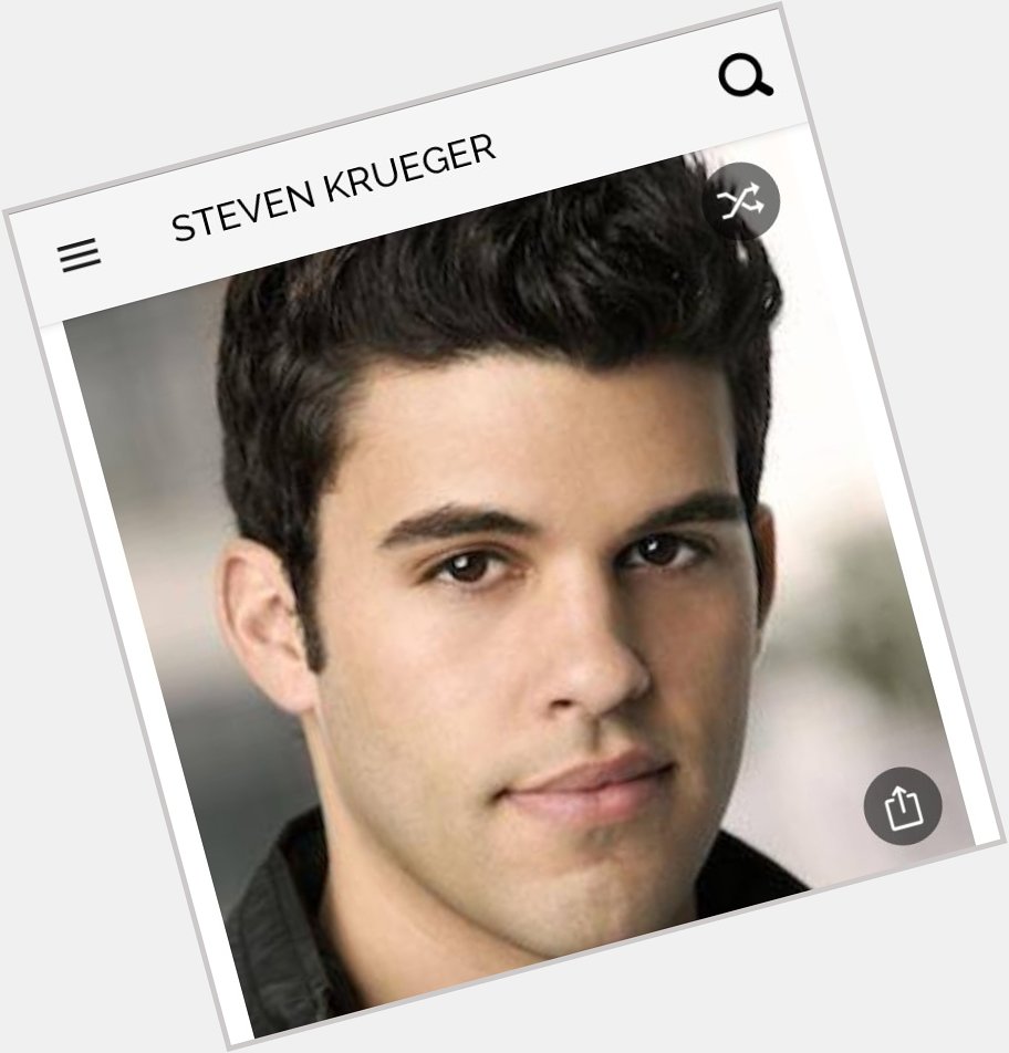 Happy birthday to this great actor.  Happy birthday to Steven Krueger 