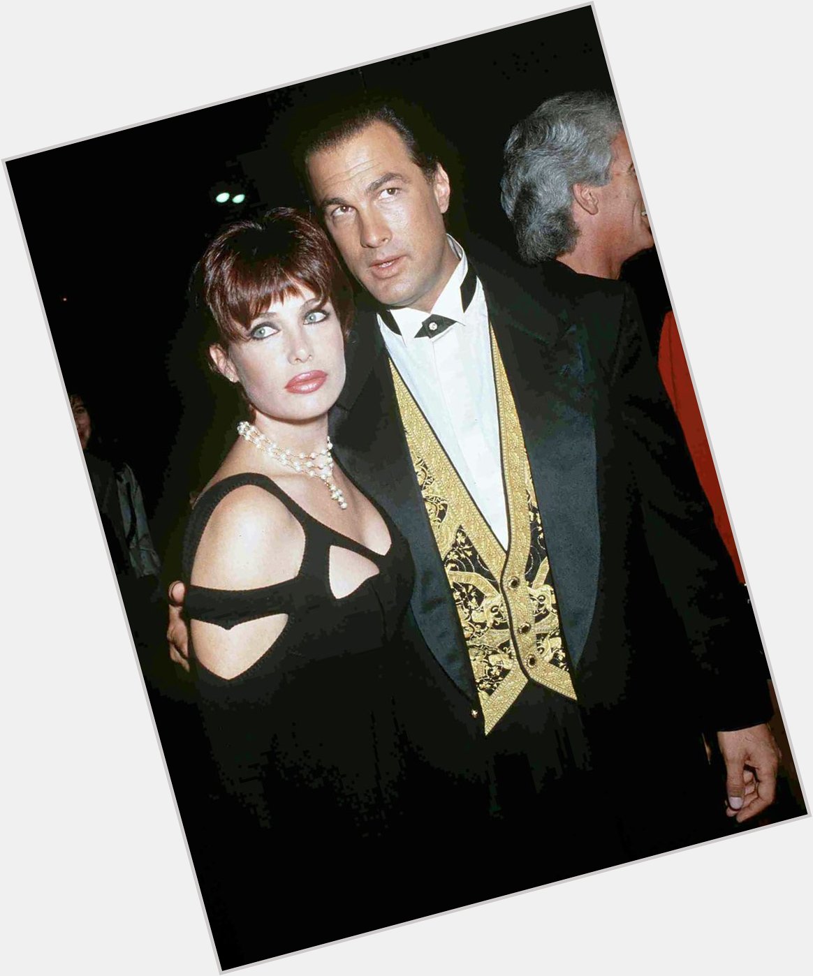 Happy 66th birthday to Steven Seagal, seen here w/ Kelly LeBrock attending the premiere of \Under Siege\ (1992). 