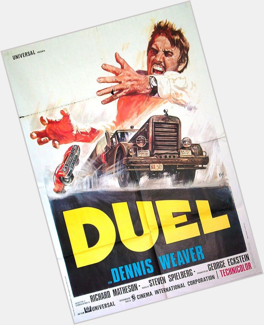 Happy Birthday Steven Spielberg - DUEL - 1971 - Italian release poster 