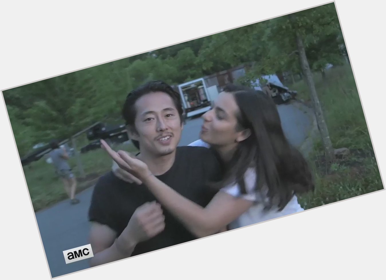 Happy birthday to this man, Steven Yeun. I m just assuming it s like this for him everywhere he goes.
