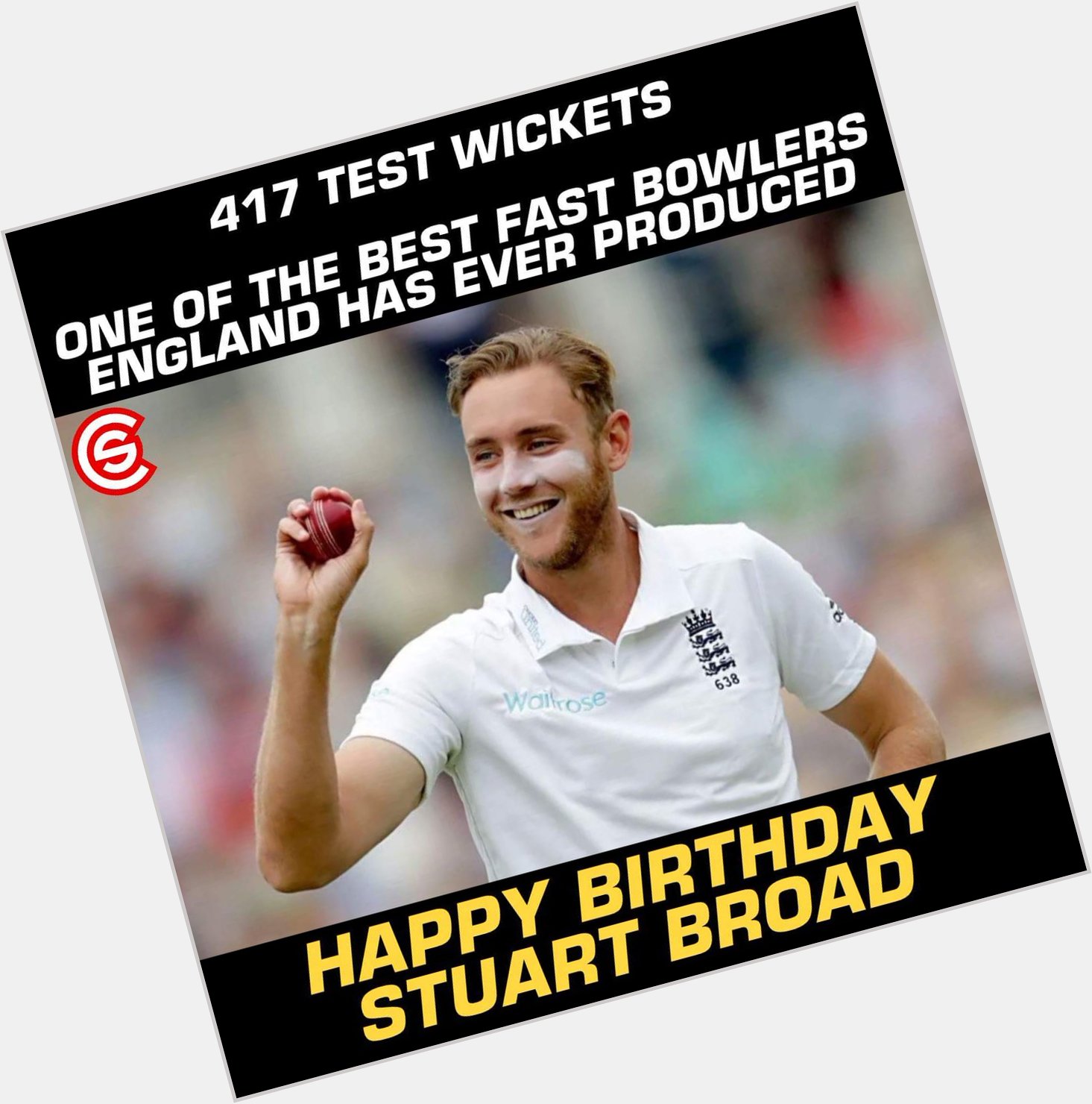 Happy Birthday Stuart Broad!! 