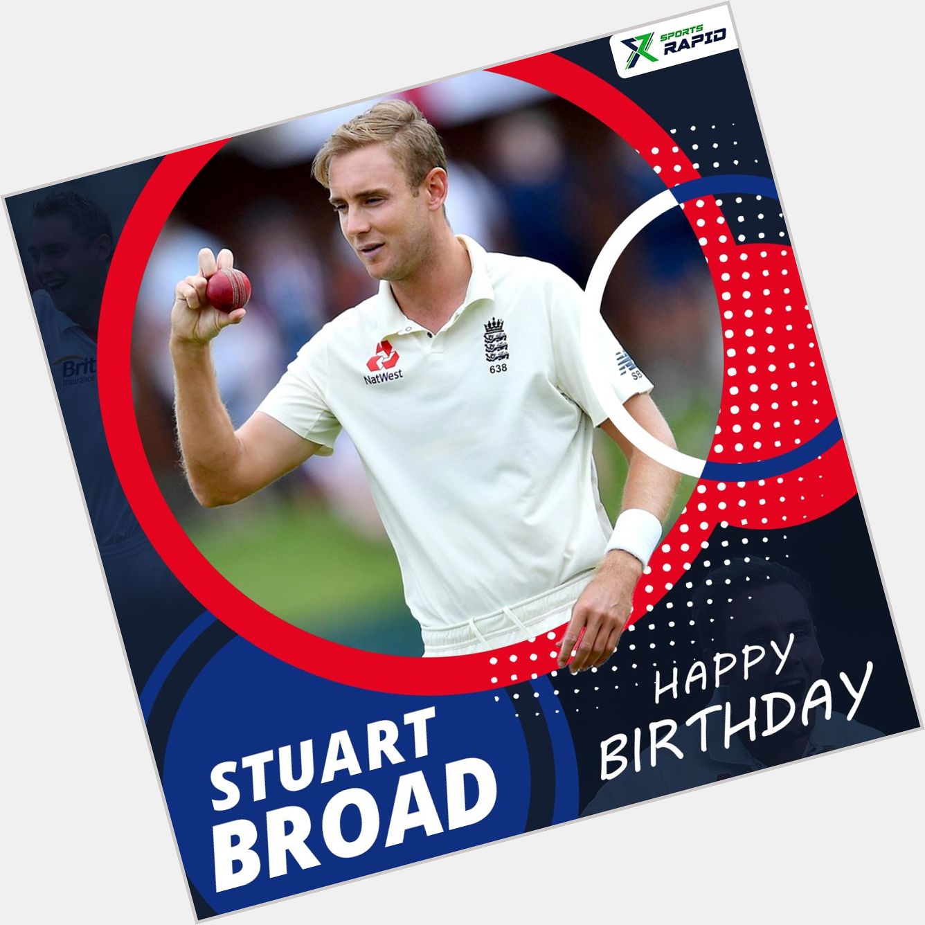 Here\s wishing a very Happy Birthday to English cricketer Stuart Broad!    