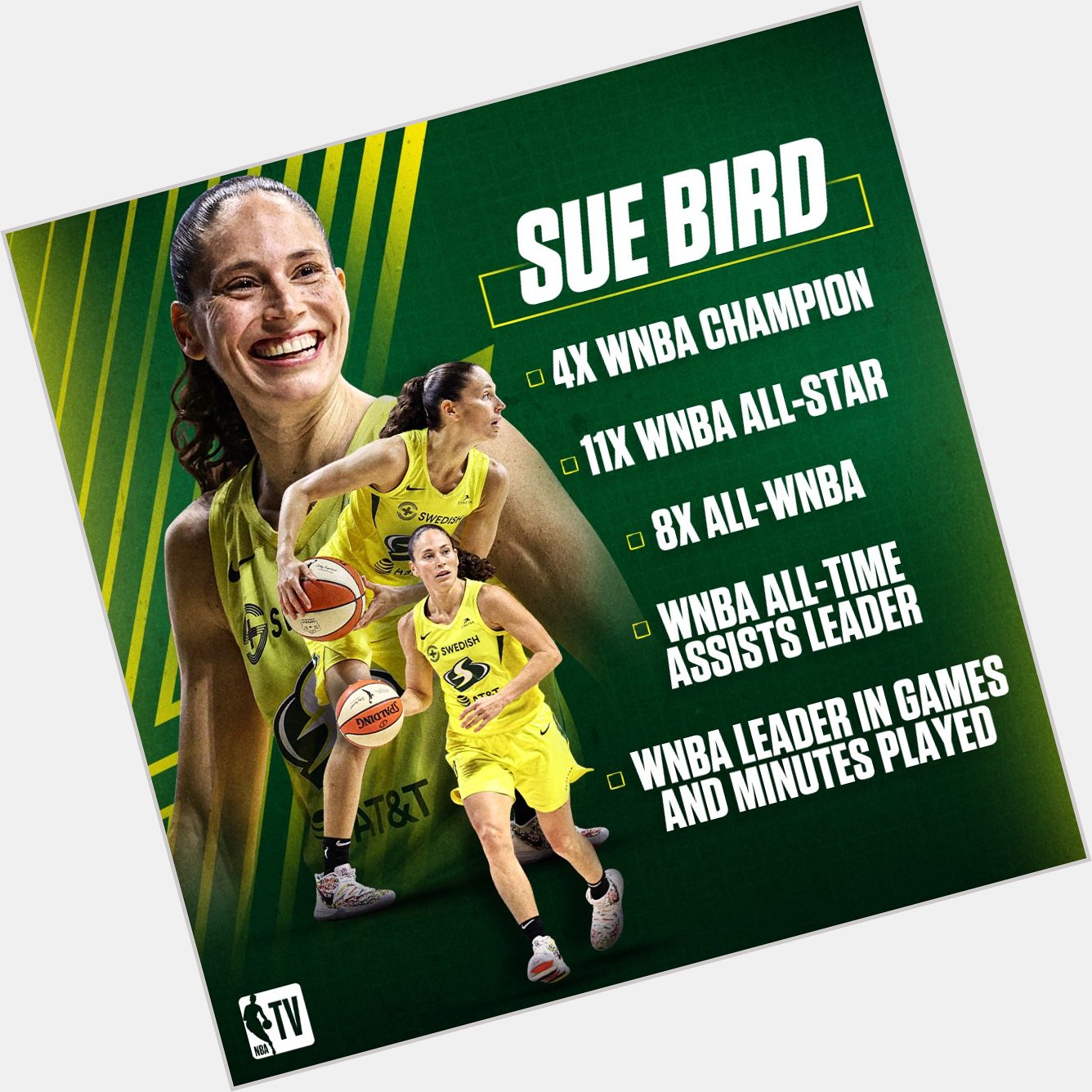 Sue Bird s career has been legendary! Happy birthday, 