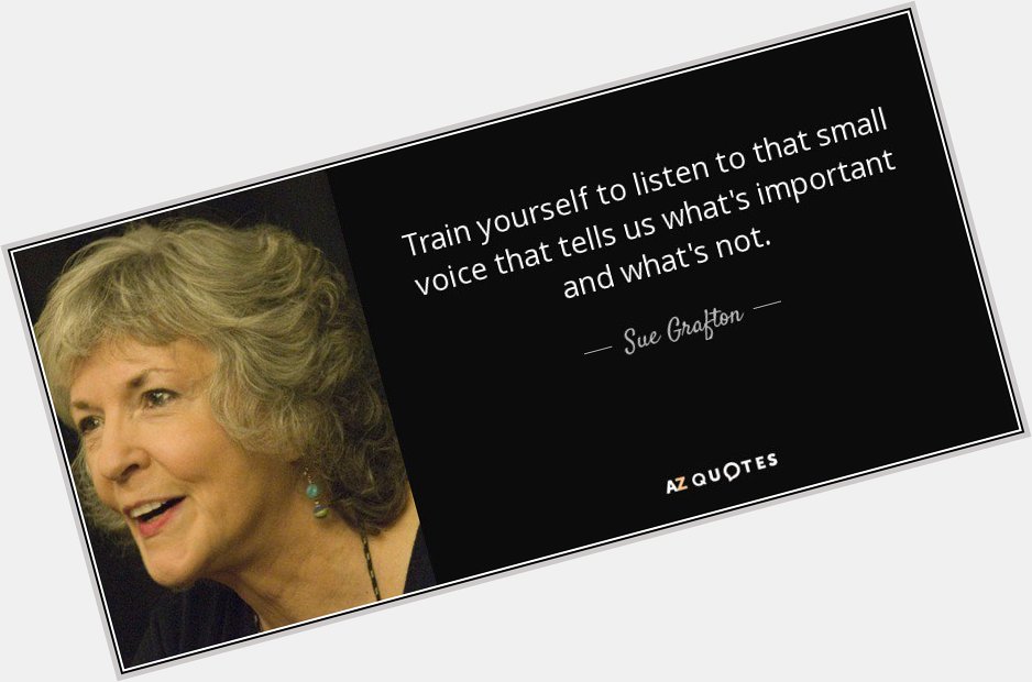 Happy Birthday Sue Grafton!   