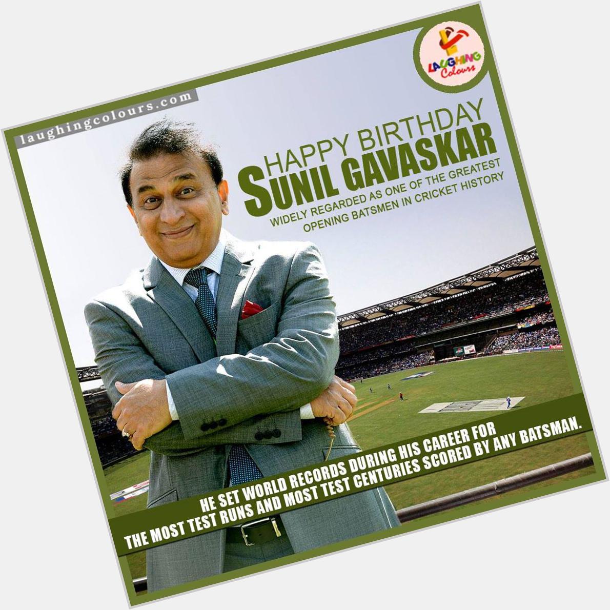 Happy Birthday Mr Sunil Gavaskar.

The Legendary Cricketer  