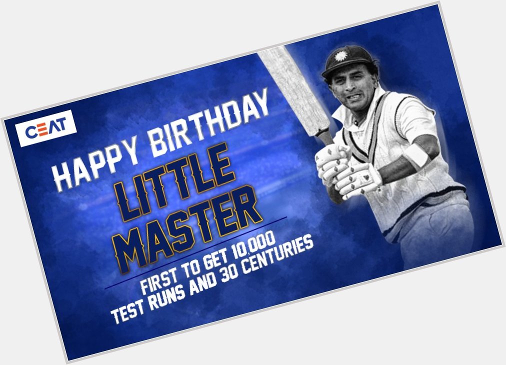 Here\s wishing the legendary batsman, Sunil Gavaskar a very happy birthday!  