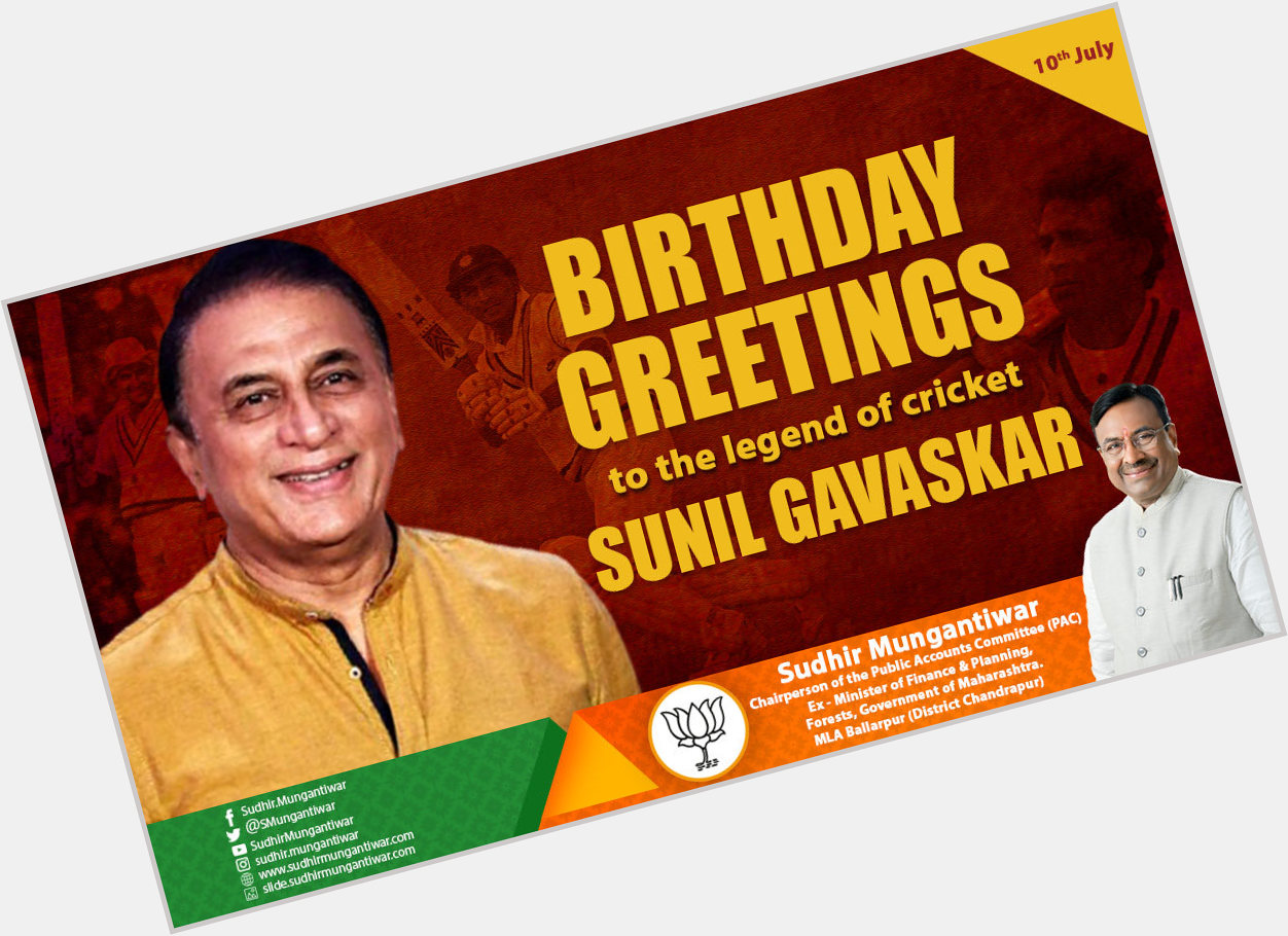 Wishing happy birthday to the finest batsman in the world , Shri  Sunil Gavaskar.    