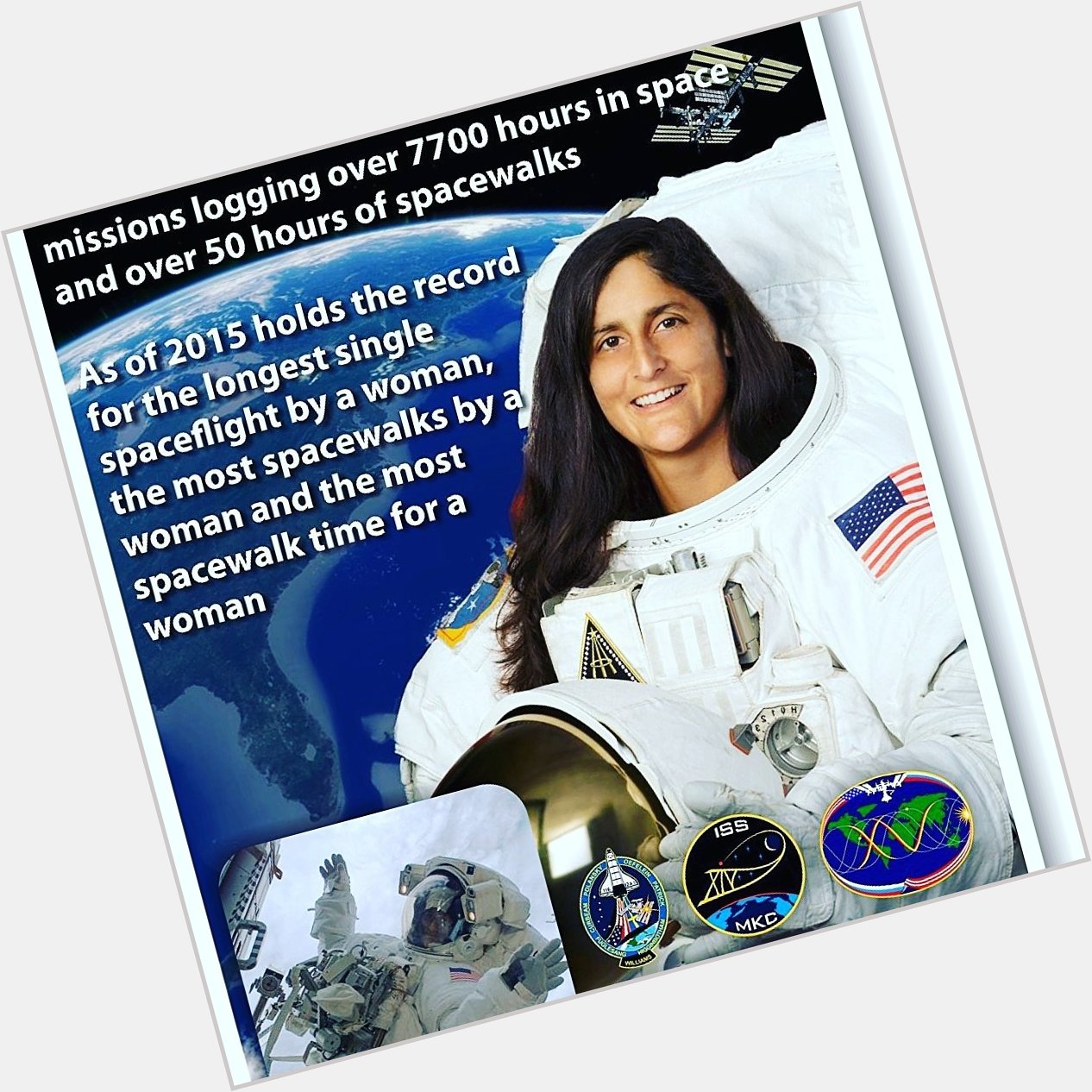 Happy birthday to astronaut and India\s daughter, Sunita Williams... 