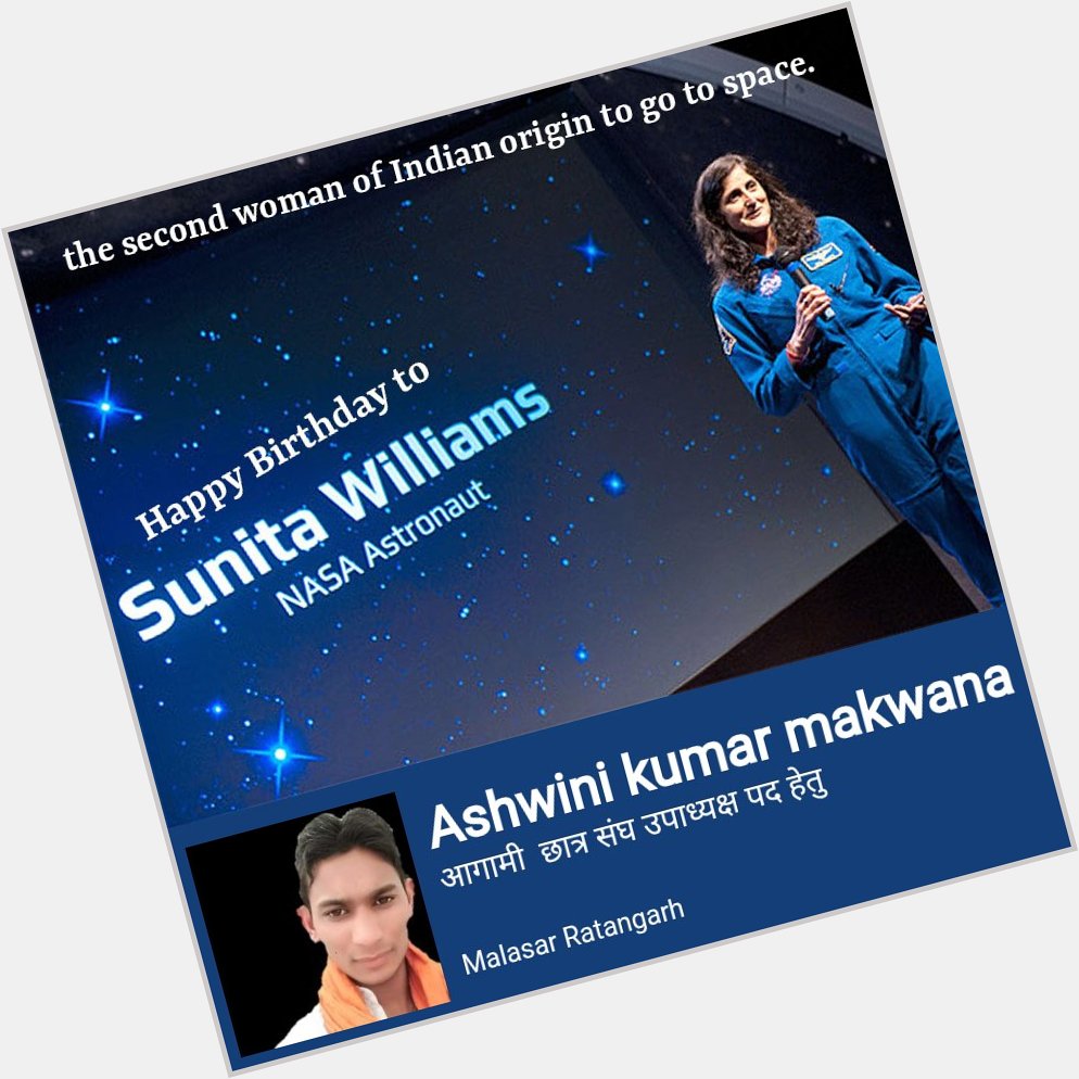 Happy Birthday to sunita williams 