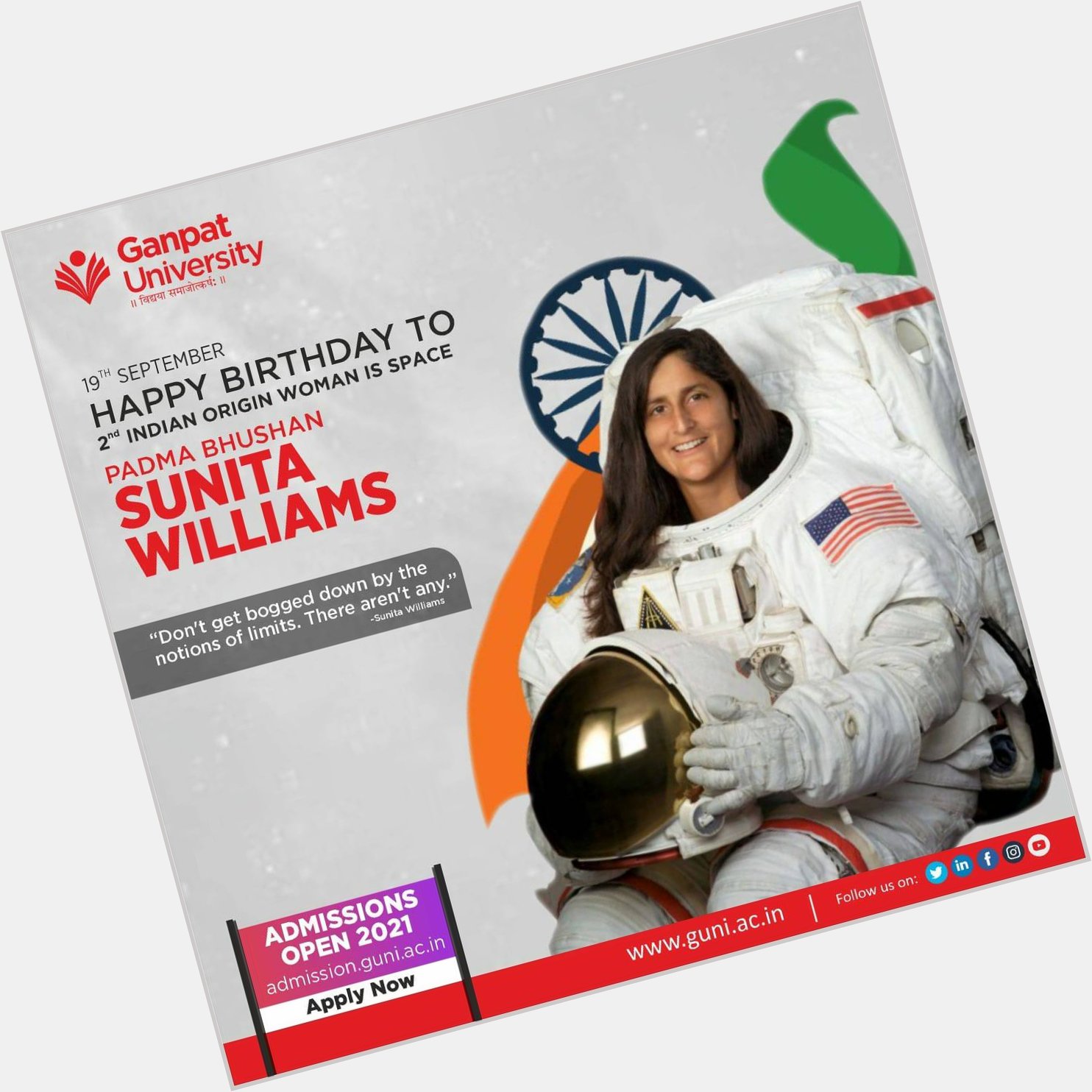 Happy Birthday to NASA Astronaut *Sunita Williams!* 