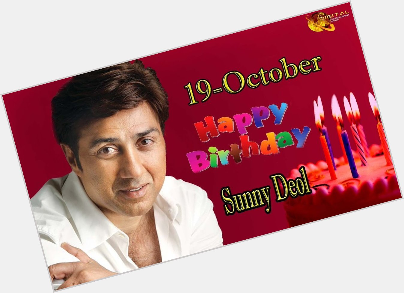 Wish u very happy birthday the action king of Bollywood Sunny deol sir.. 
