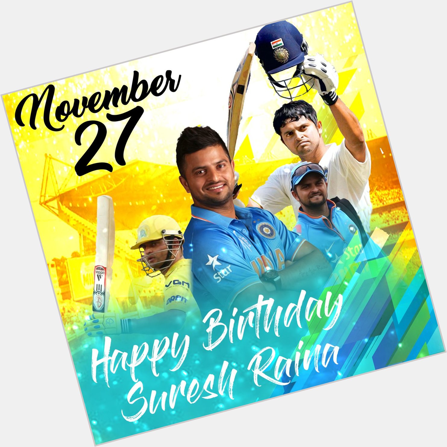 Wish you happy birthday Chinna Thala CSK team vice captain Suresh Raina bhaiya 