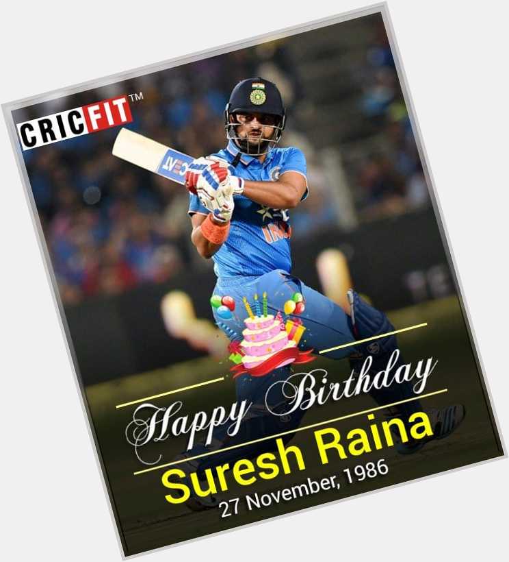 Happy birthday Suresh Raina....
Missing u in blue jersey...
Come back soon..  
