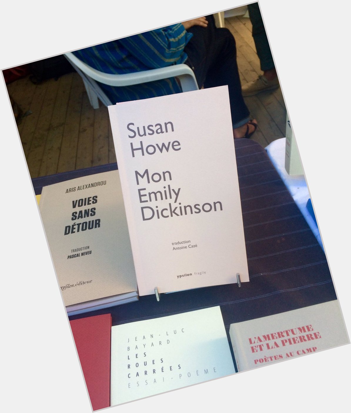 At Paris Poetry Book Fair, happy birthday Susan Howe!  