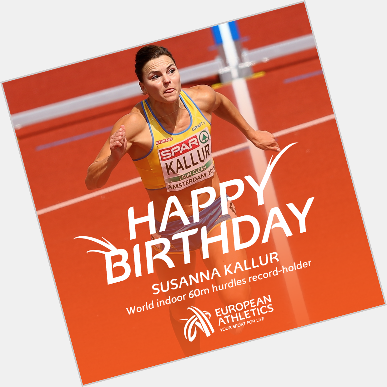 Happy birthday to world 60m hurdles record-holder and 2006 European 100m hurdles champion Susanna Kallur! 