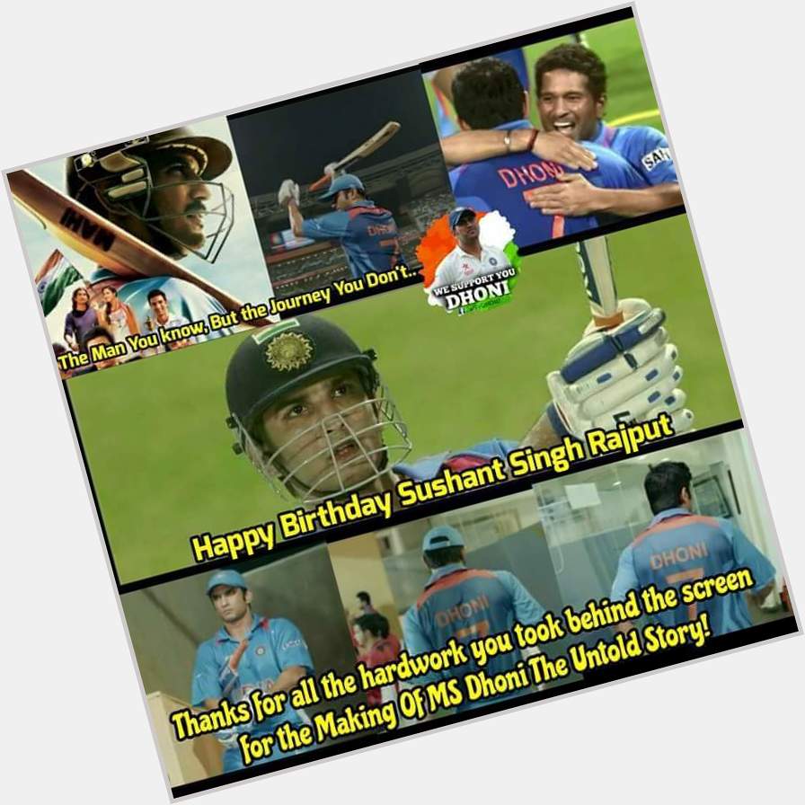 Happy birthday SUSHANT SINGH RAJPUT.... what a gr8 acting in MSD\s biopic.. Hats off to u... Love u DHONI...     