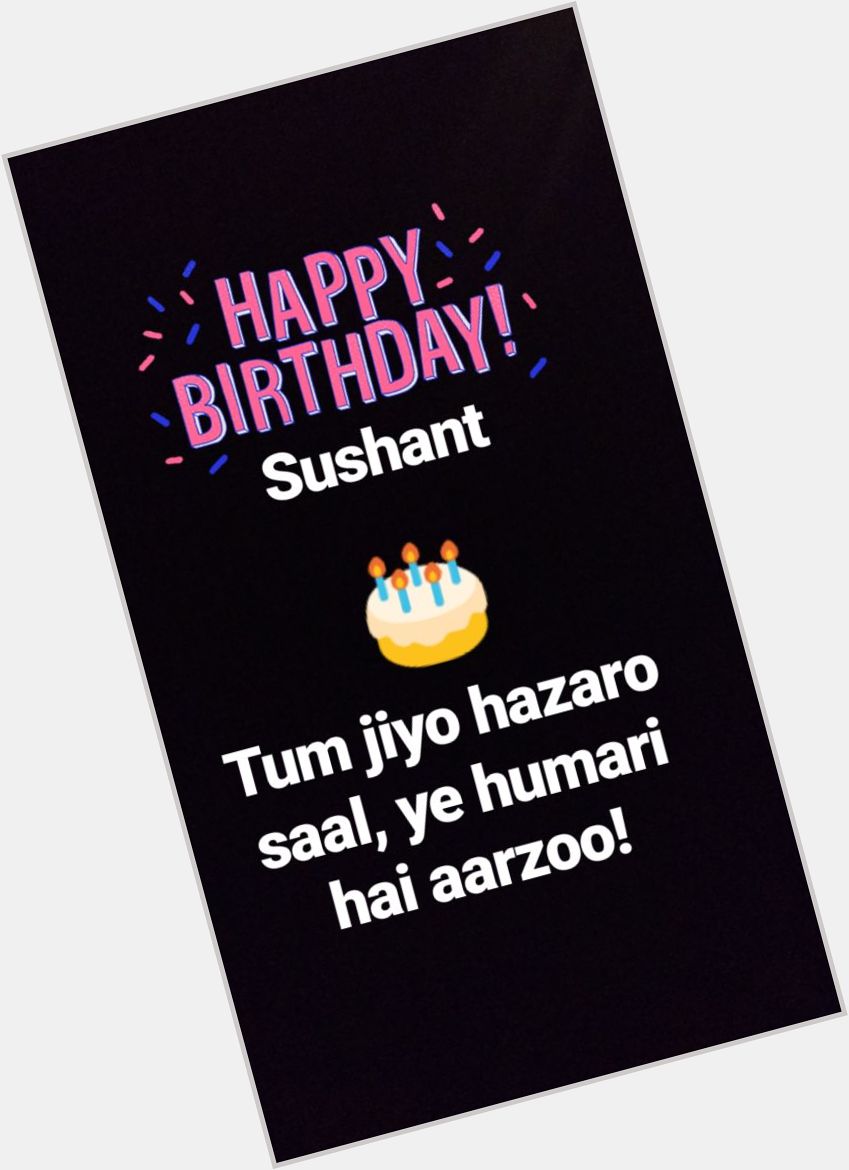 Here\s wishing our favorite actor Sushant Singh Rajput a very Happy Birthday 