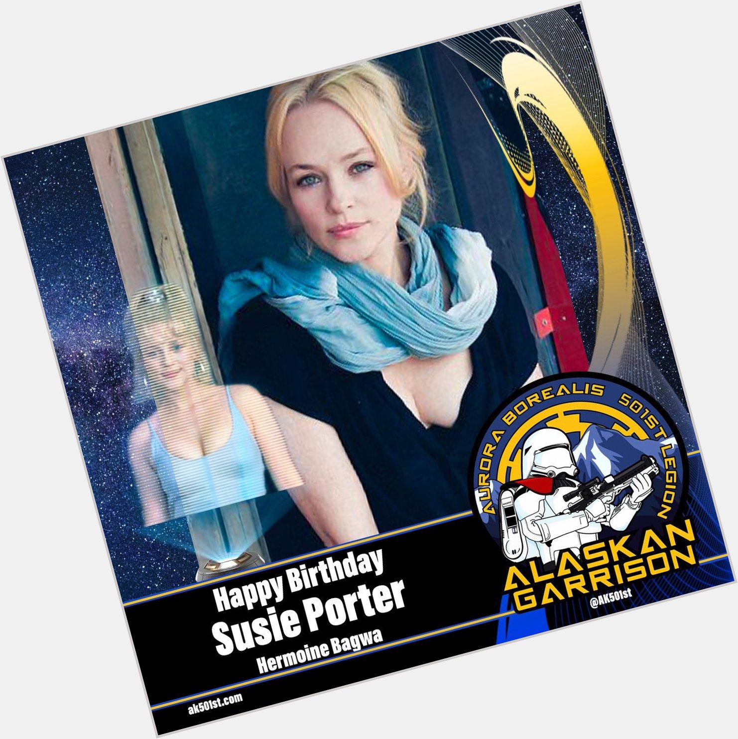 The Alaskan Garrison would like to wish Susie Porter a very happy birthday!   