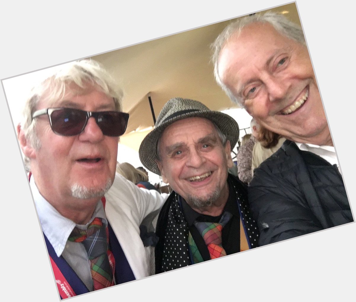 Honoured to be with John Bett saluting the great Sylvester McCoy - 75 today!  Happy birthday Sylvester! 