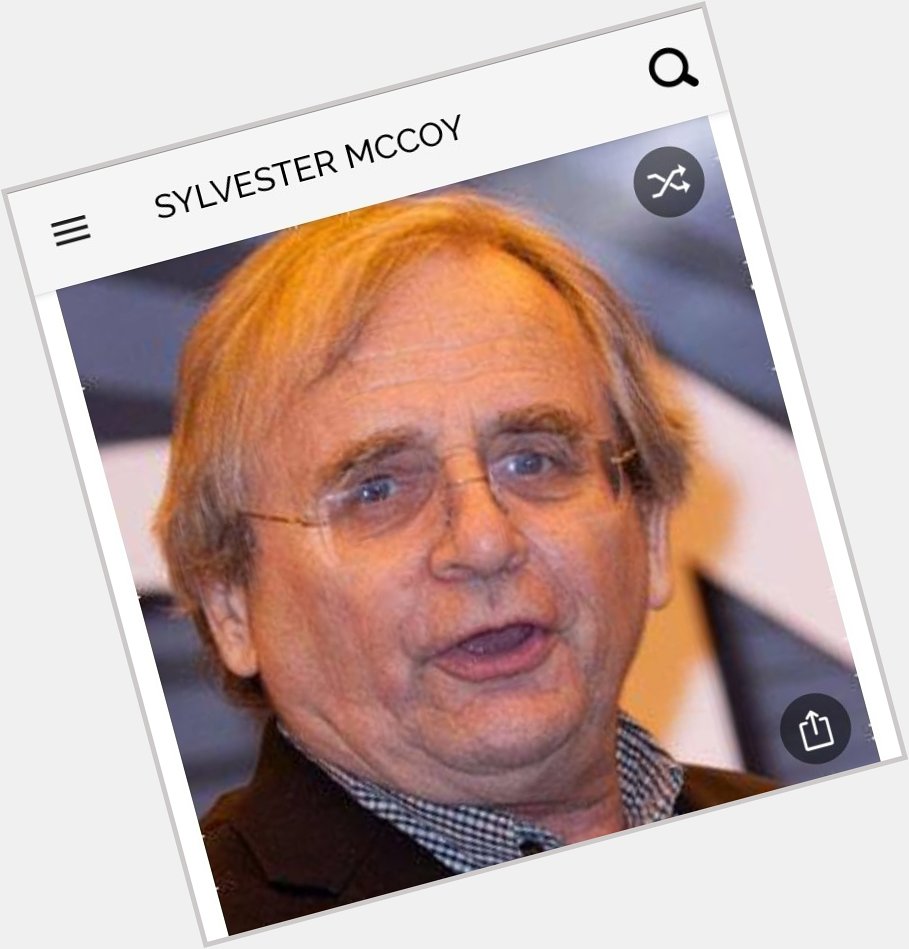 Happy birthday to this great actor who was the 7th Dr. Who. Happy birthday to Sylvester McCoy 