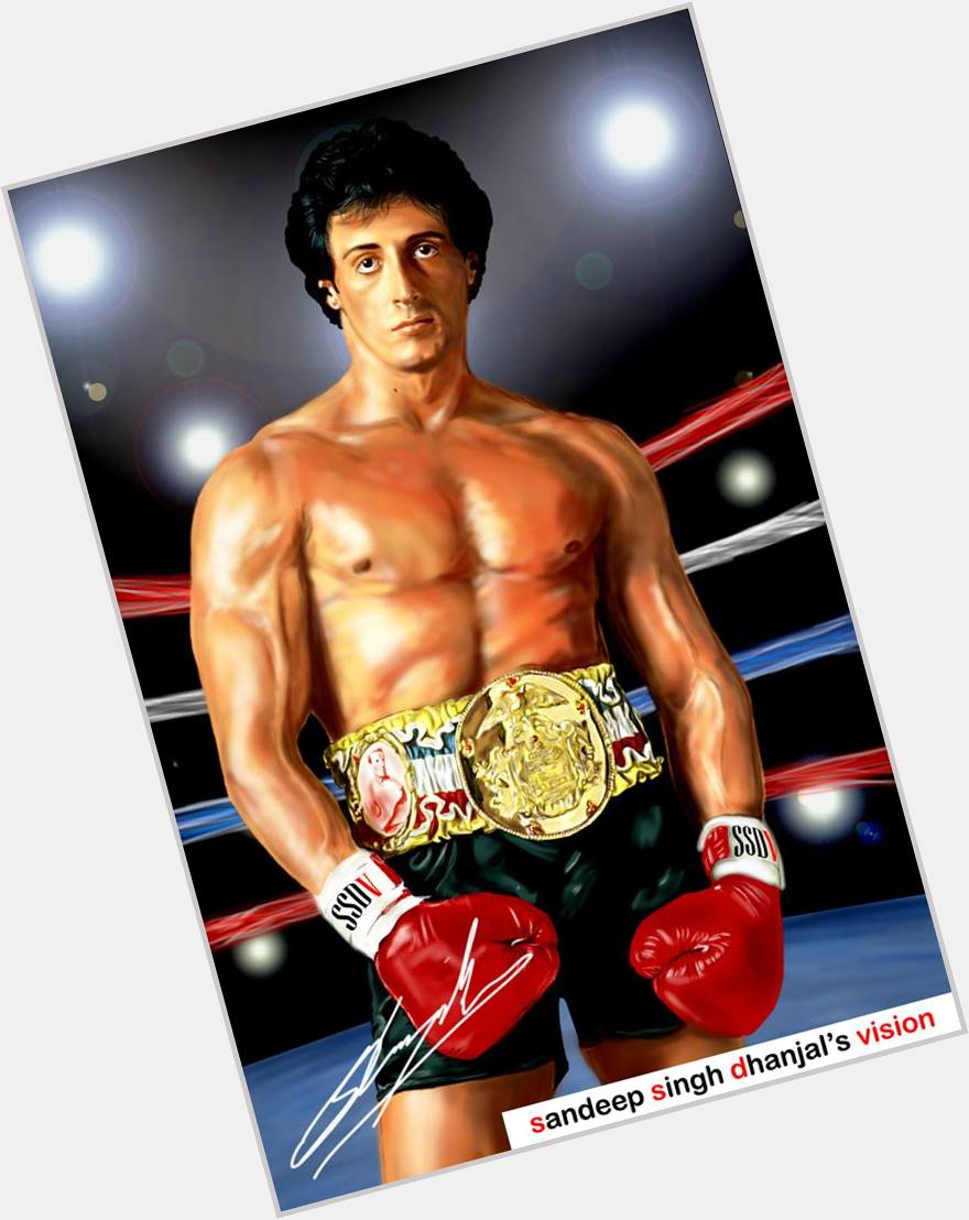  Happy Birthday Sylvester Stallone. drawing done on tab  