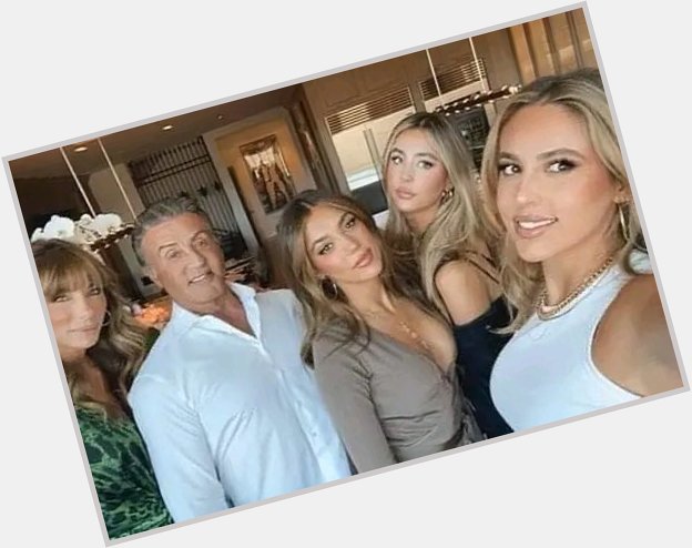 Happy 76th birthday to Sylvester Stallone,here is sly with wife and daughters 