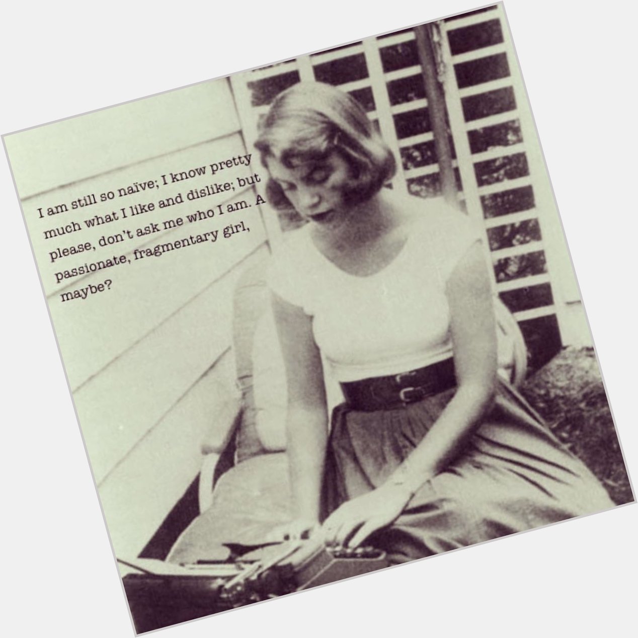 Happy birthday to my favorite writer / poet, I aspire to be as talented as Sylvia Plath 