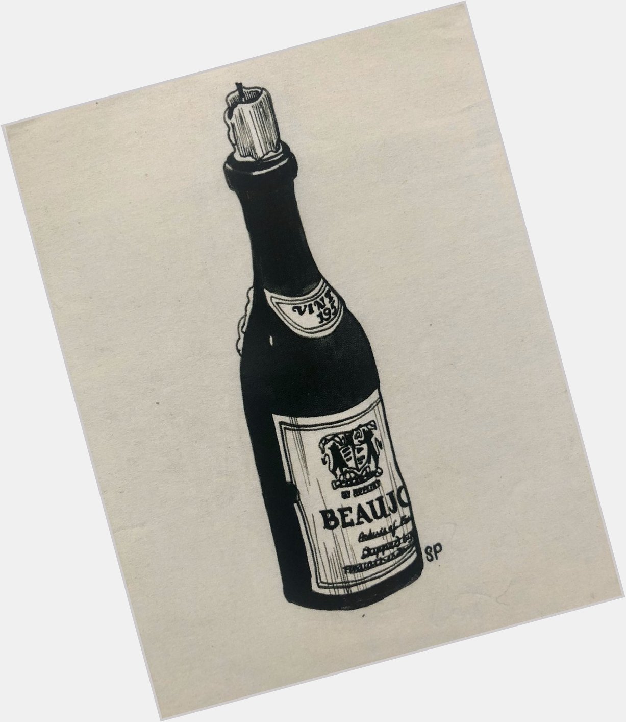 Happy Birthday Sylvia Plath!  *Beaujolais Bottle, 1956 