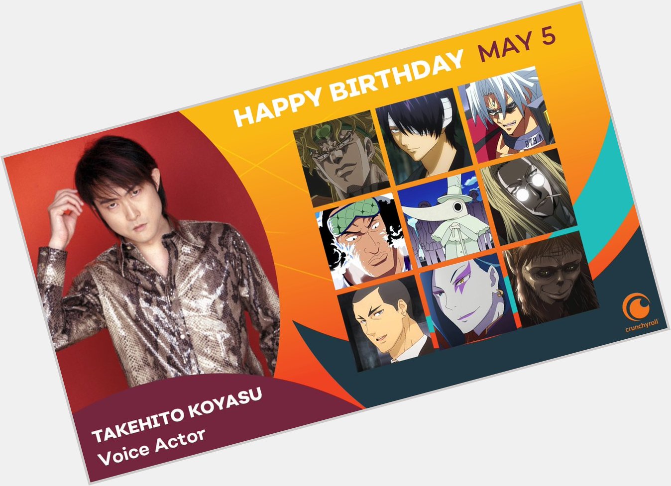 Happy Birthday to the Japanese Voice Actor Takehito Koyasu 