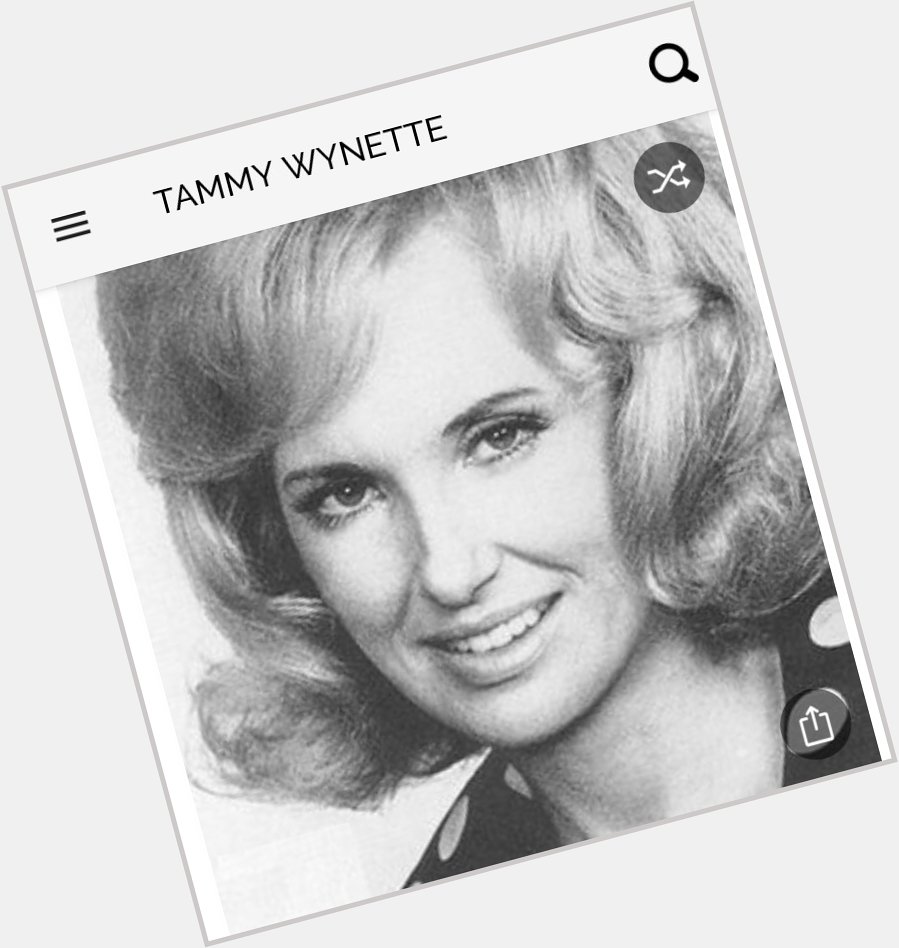 Happy birthday to this great country singer also known as the first Lady of country. Happy birthday to Tammy Wynette 