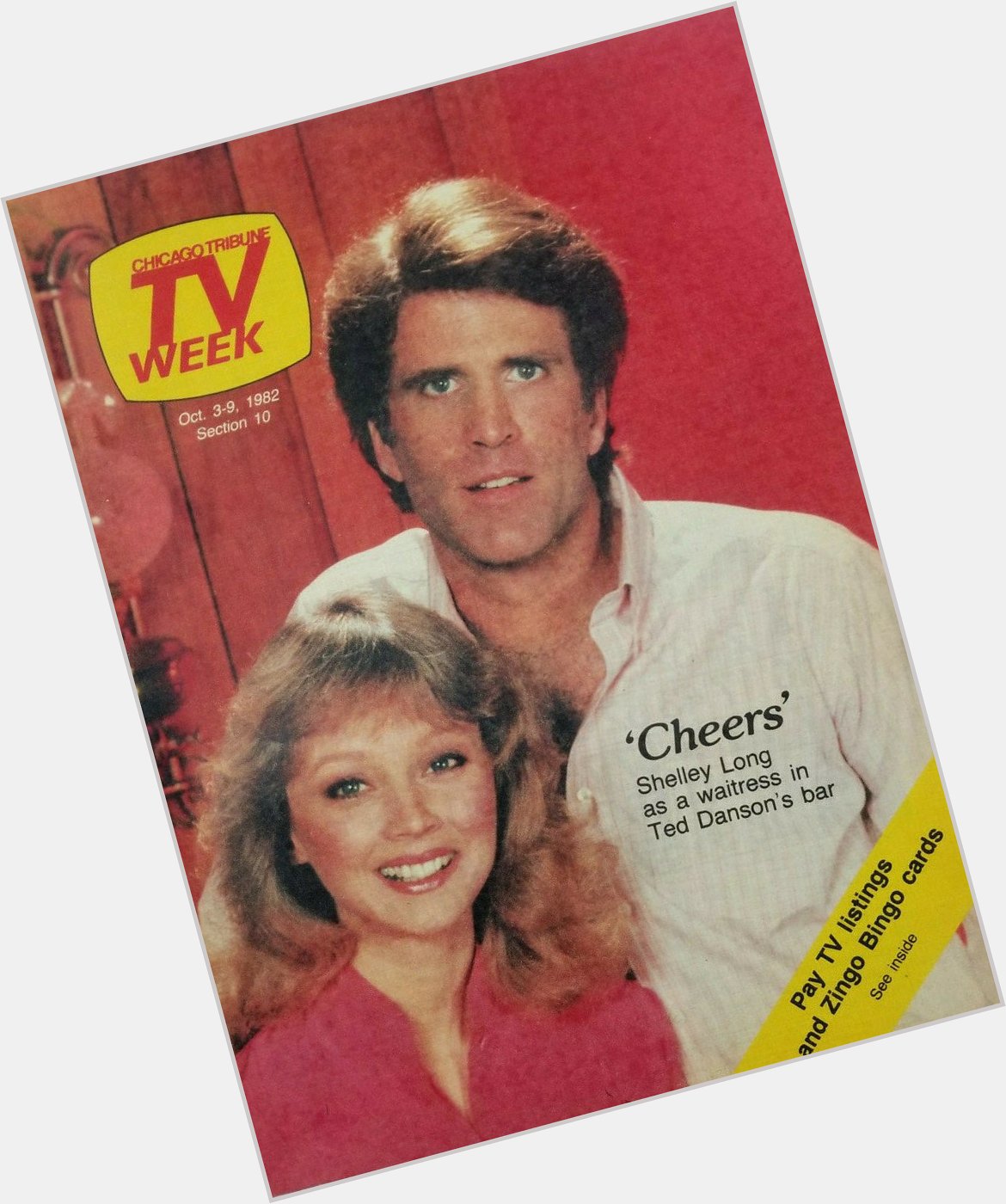 Happy Birthday to Ted Danson, who turns 73 today.
Chicago Tribune TV Week.  October 3 - 9, 1982 