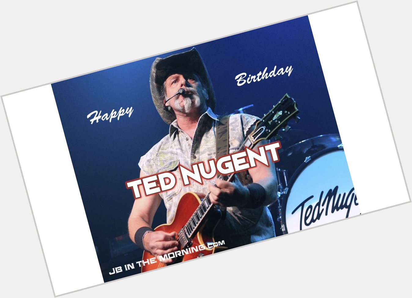 Happy Birthday Ted Nugent!
74 years young  With a \"Stranglehold\" on Life.  