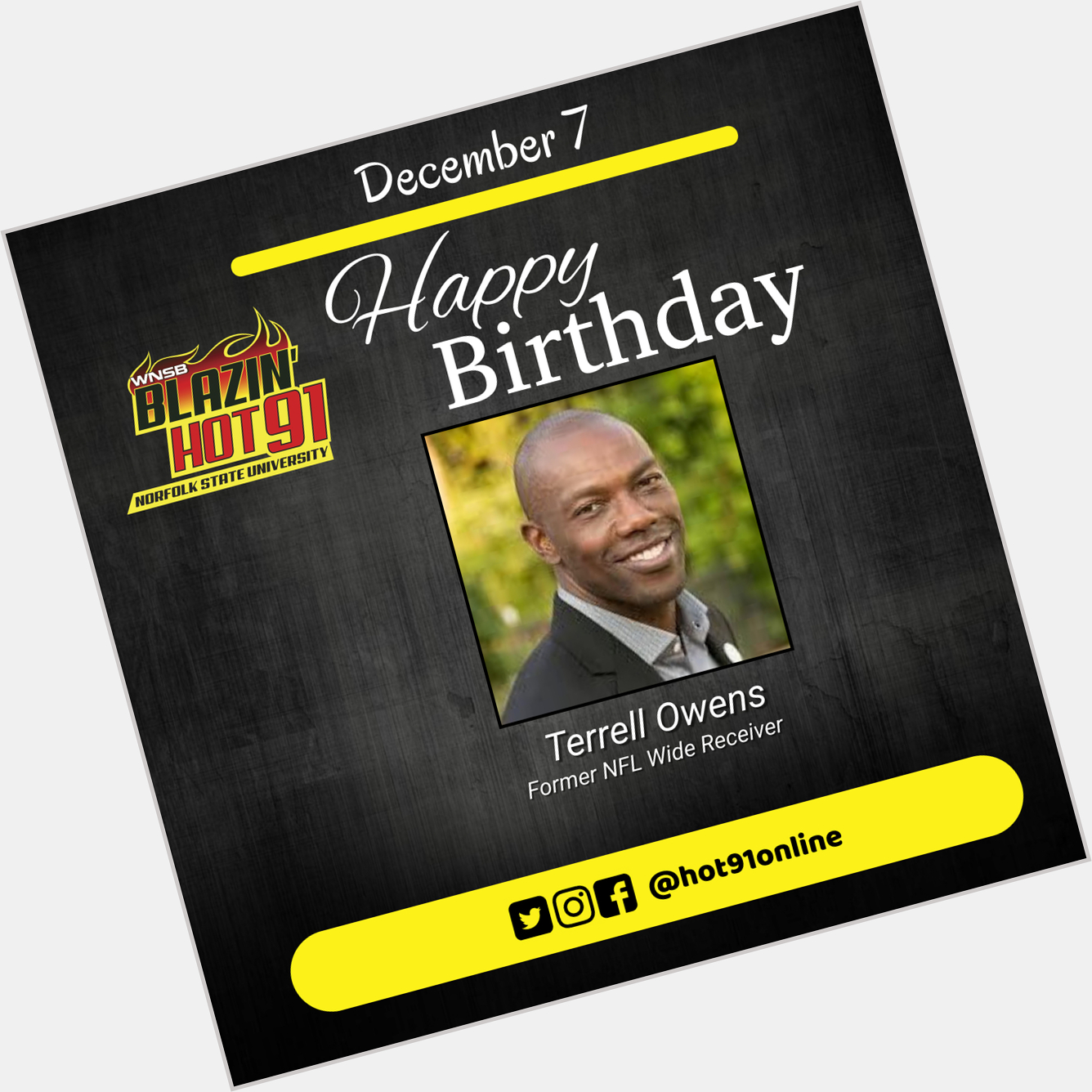Happy Blazin\ Hot birthday to Terrell Owens   