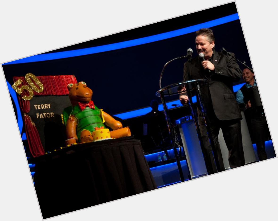 Happy 50th Birthday to Terry Fator !! He got a Winston shaped cake to celebrate (pic Cashman Photo) A must see show! 