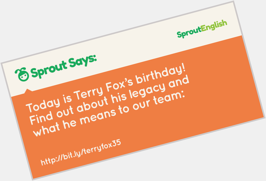 Happy Birthday, Terry Fox!  