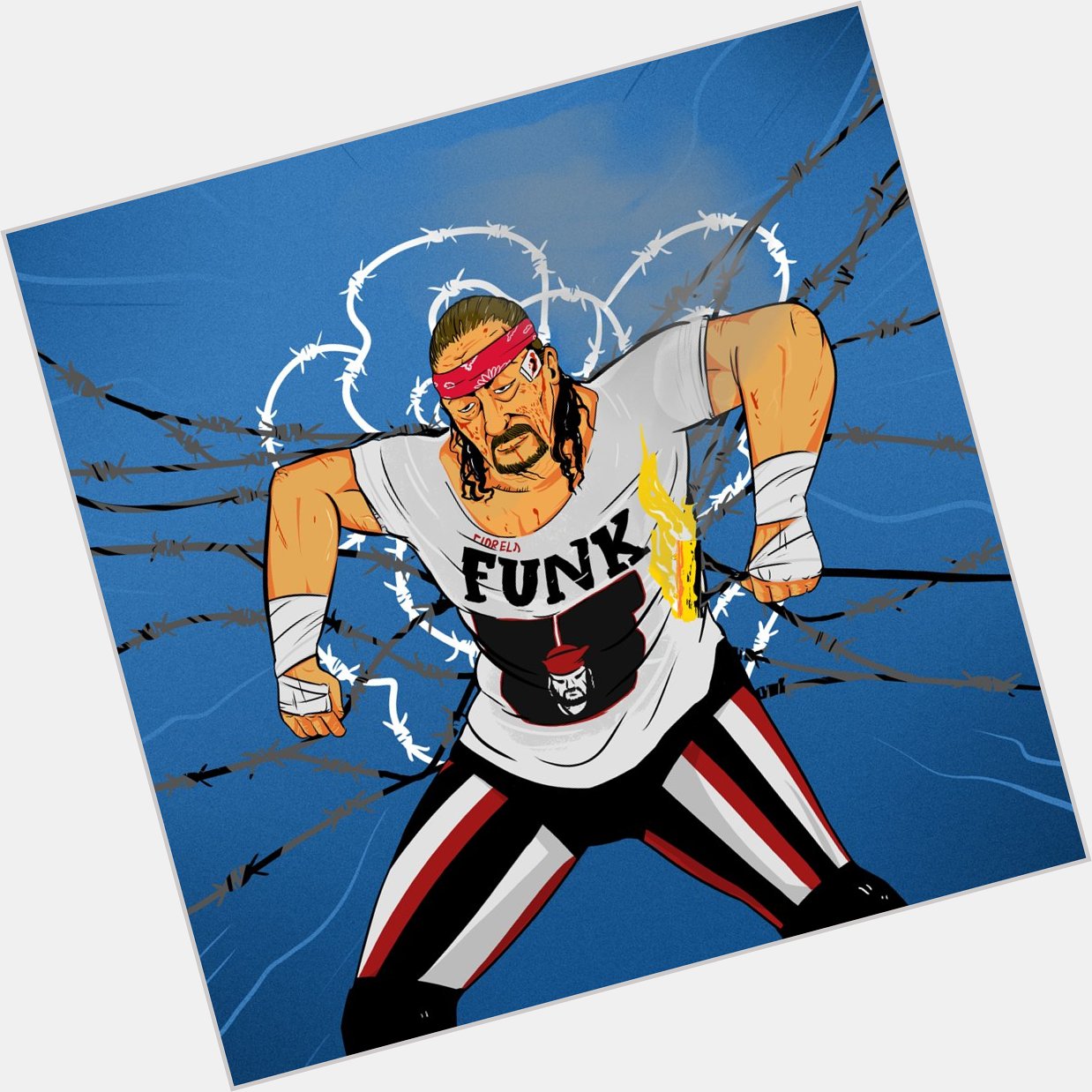 Happy birthday to Terry Funk! 76 today! Don\t forget! If you re on message, get to the shitter!\" 