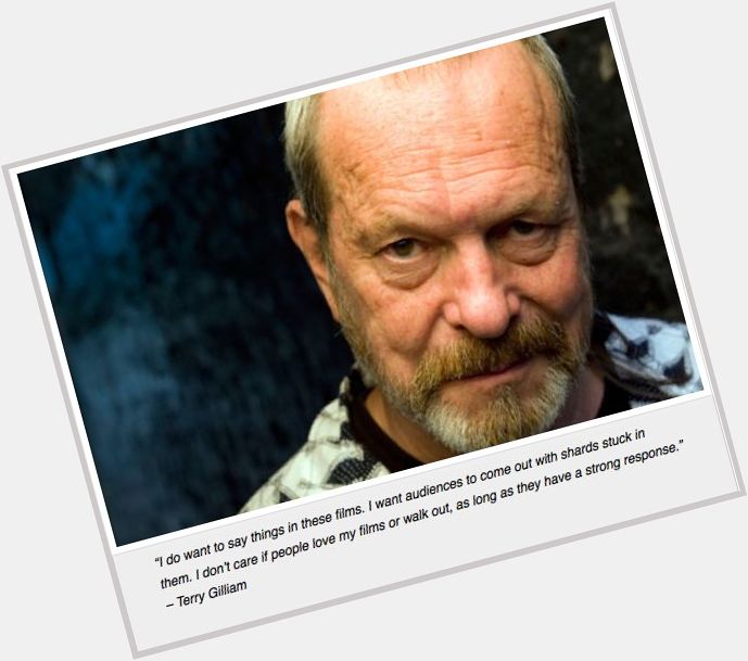 Happy birthday to the mighty Terry Gilliam! Which of his films is your best? Or are you more of a fan? 