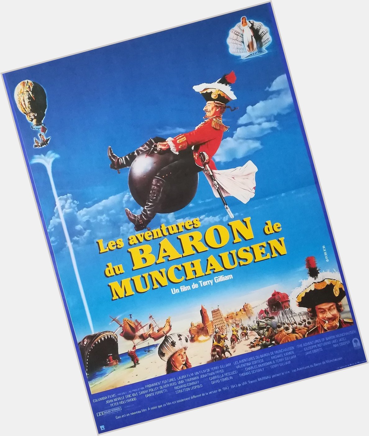 Happy birthday Terry Gilliam - THE ADVENTURES OF BARON MUNCHAUSEN - 1988 - Belgian release poster 