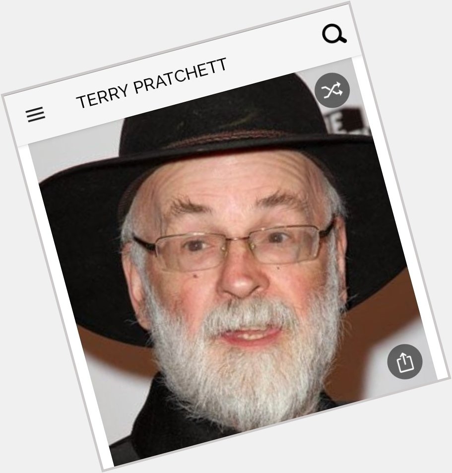 Happy birthday to this great novelist.  Happy birthday to Terry Pratchett 