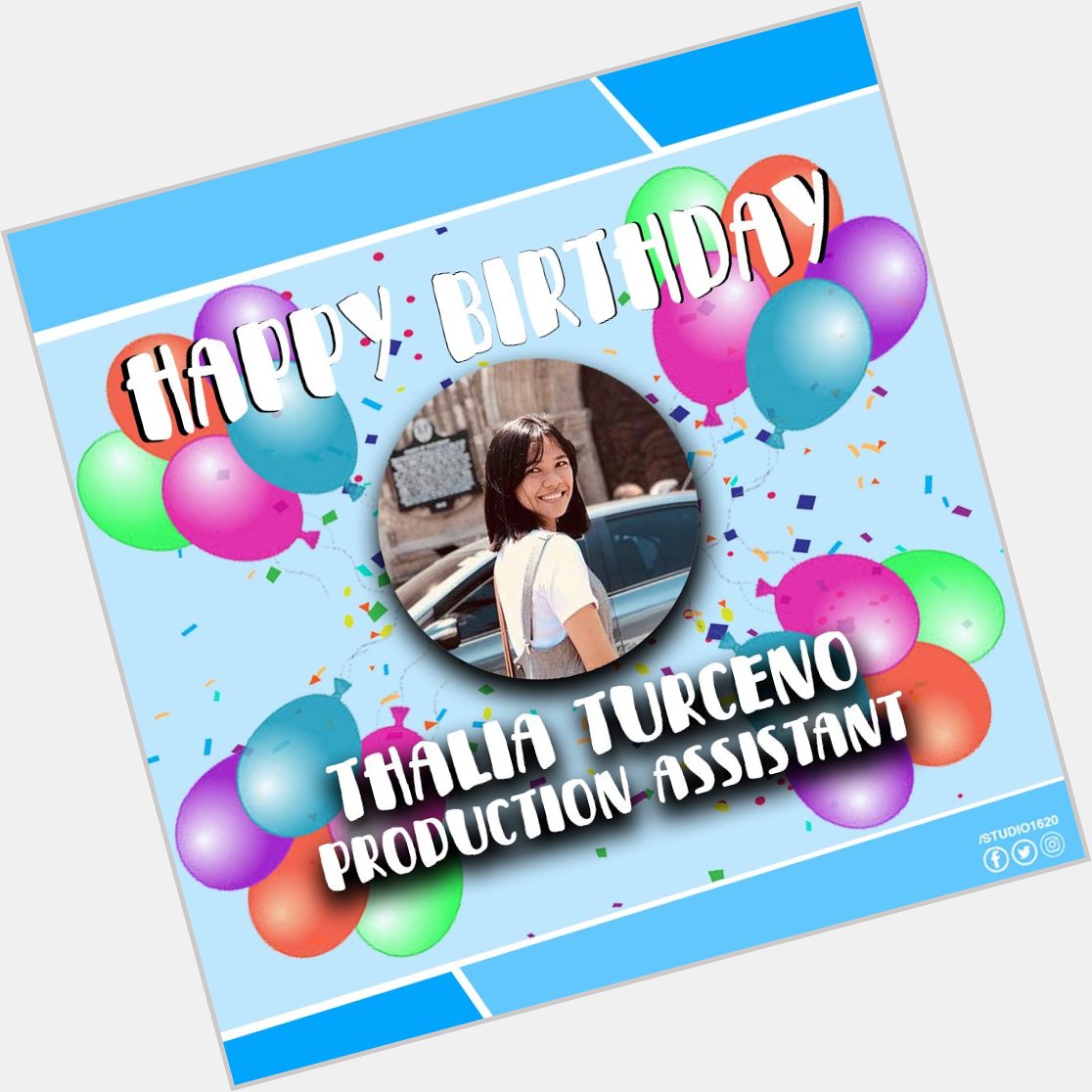 Happy Birthday to our Production Assistant, Thalia! May your birthday be extra special! 