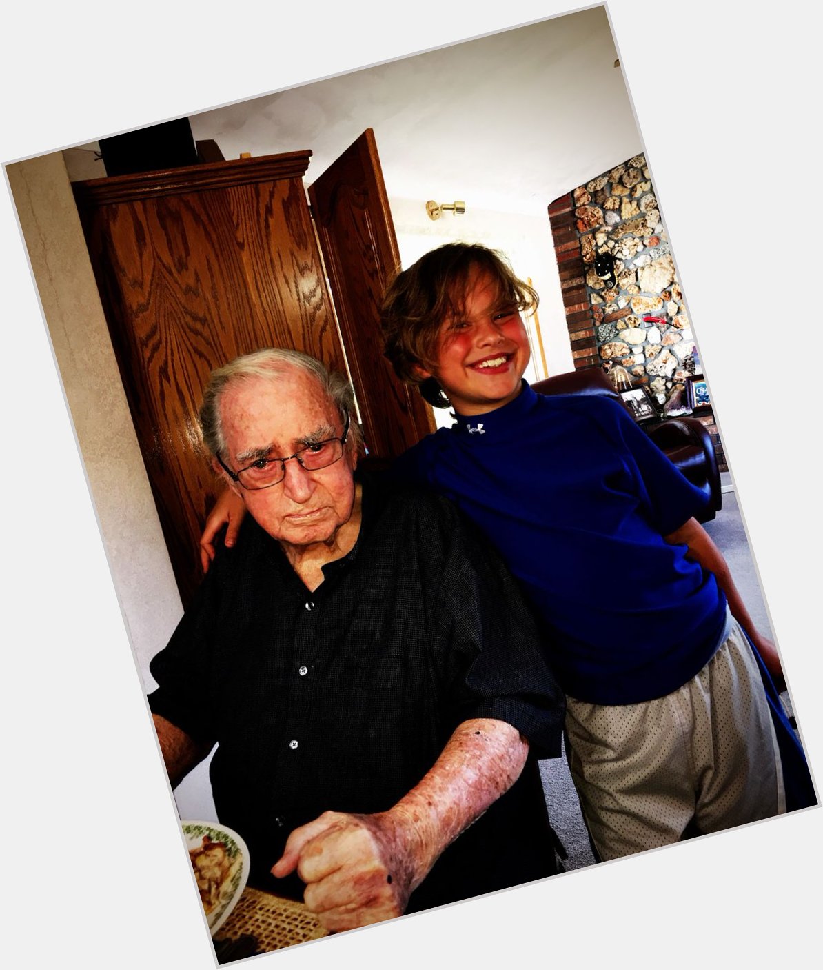 Just 2 Birthday boys enjoying life and livin\ the dream! Happy 94th Birthday Grandpa!!! 