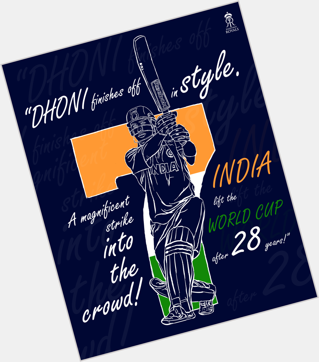 Thank you for fulfilling the dream of a billion Indians.  Happy birthday, Mahendra Singh Dhoni.  