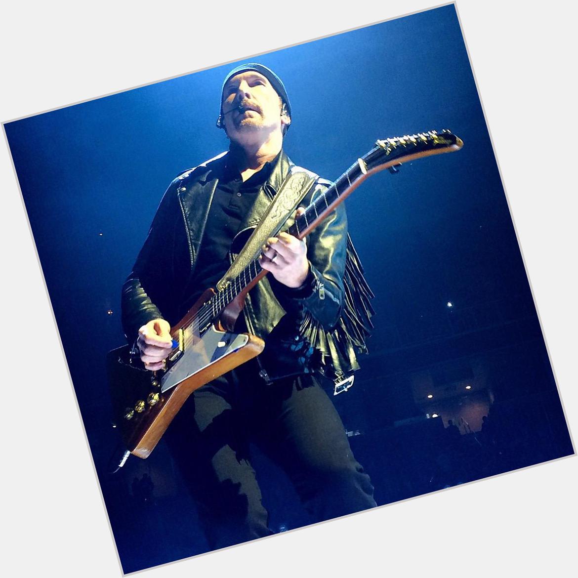 Happy 54th Bday to AMAZING guitarist The Edge, he is gifted/talented/brilliant & I\m so glad I saw him front row    