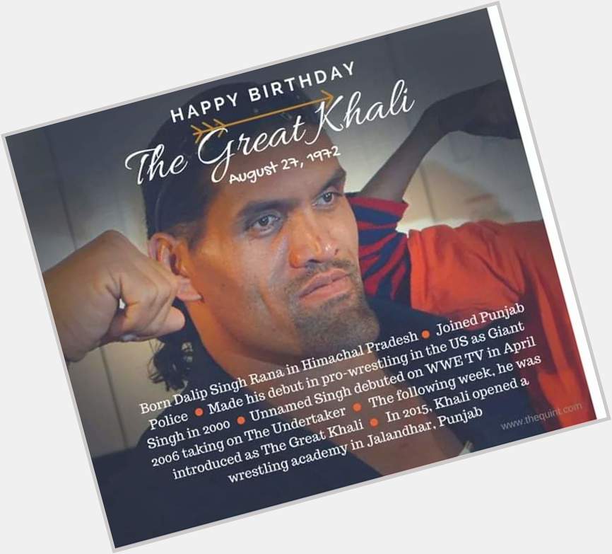 Happy birthday the great khali sir 

Mandatory tag 
