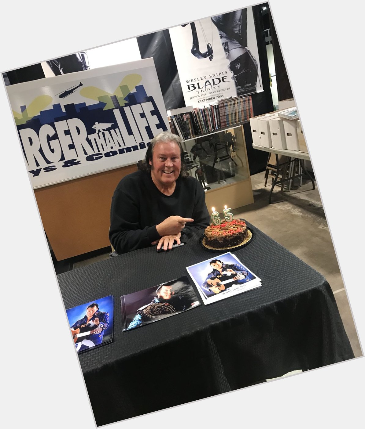  we brought The Honky Tonk Man a birthday cake for his birthday! Happy birthday! 