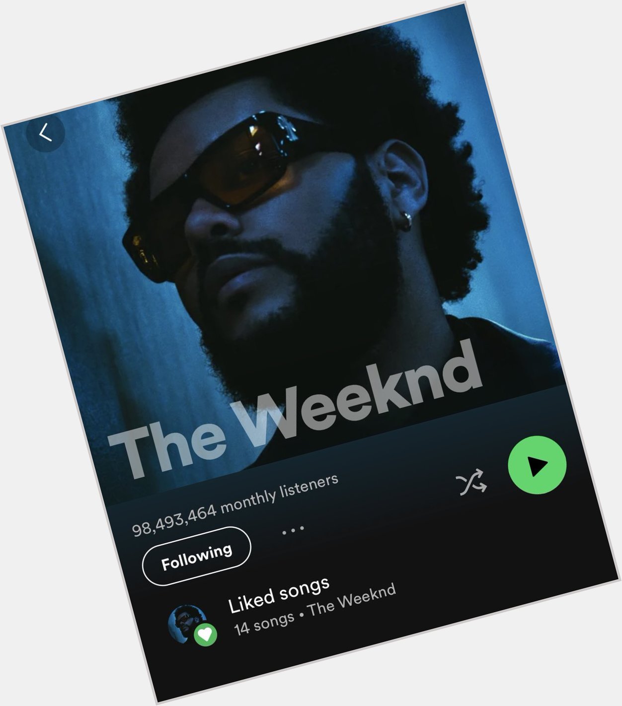 Happy birthday to the weeknd but also holy shit hes gonna hit 100 mil soon 