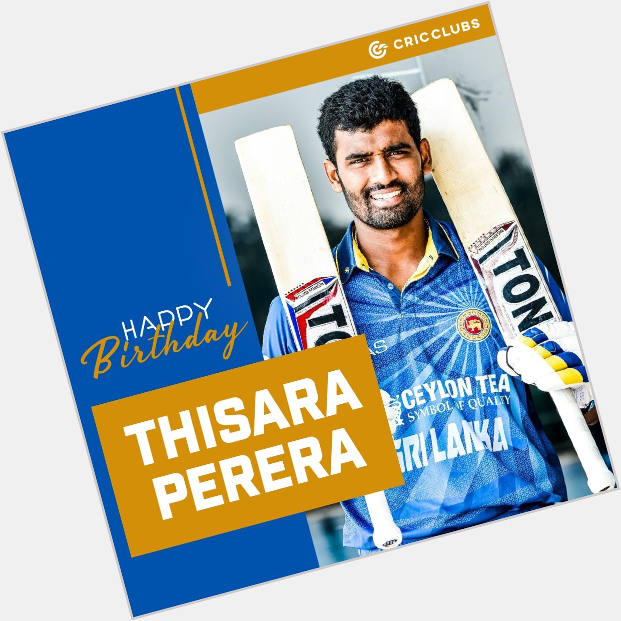 Here\s wishing the Sri Lankan All Rounder \Thisara Perera\ a very Happy Birthday 