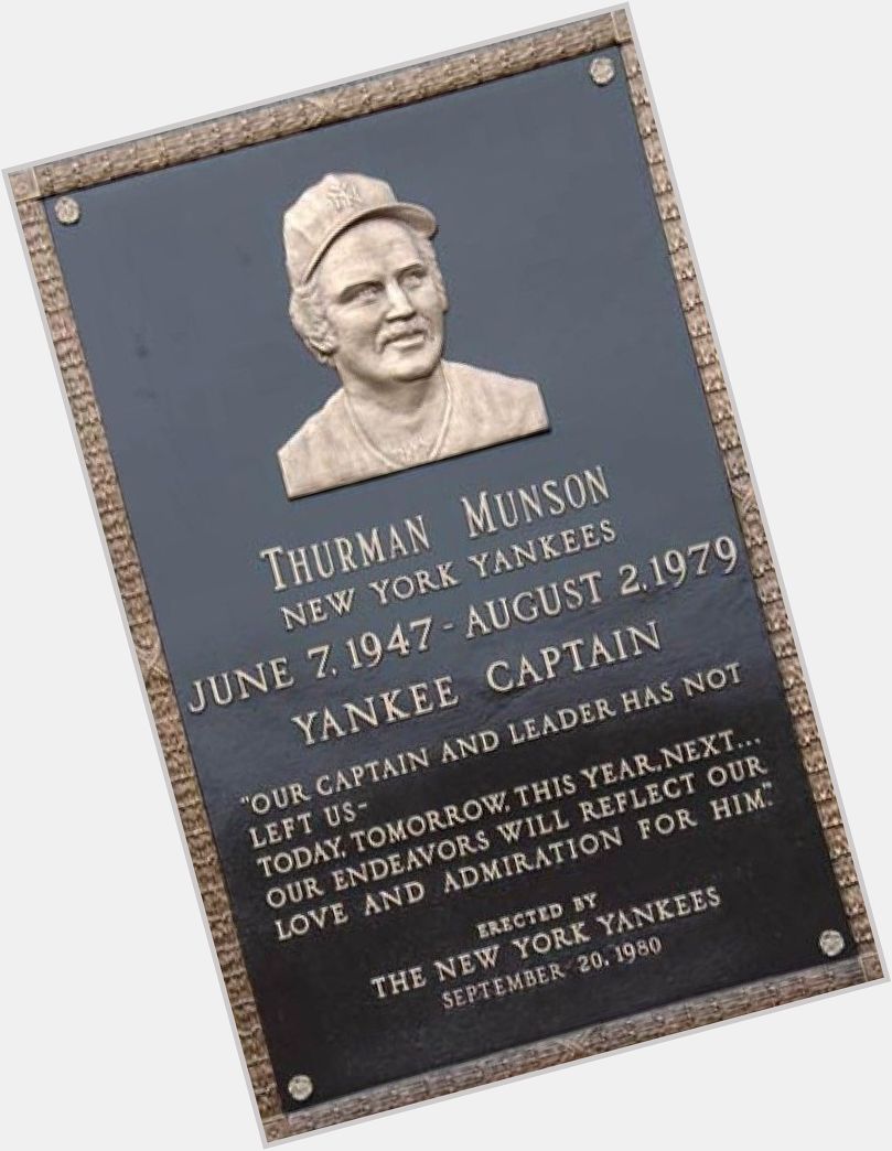 Thurman Munson would\ve been 75 today. Happy Birthday and RIP to the Captain. 