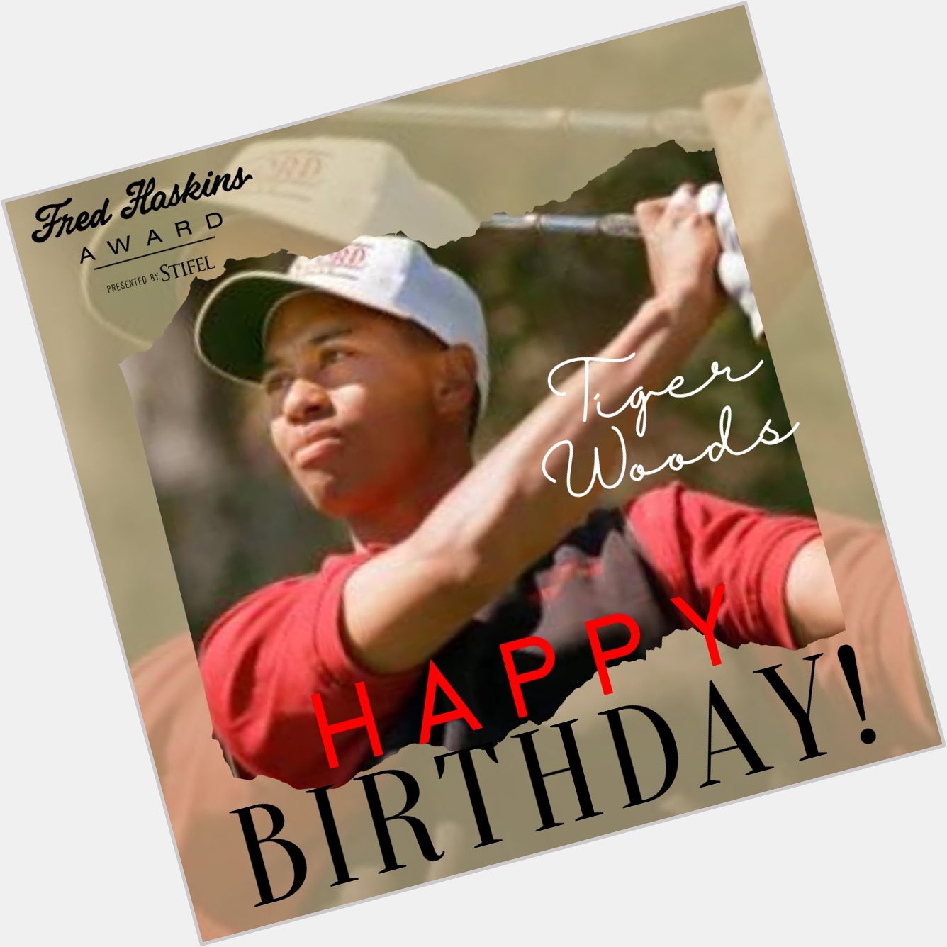 Happy Birthday to the 1996 Haskins Award winner, Tiger Woods! 